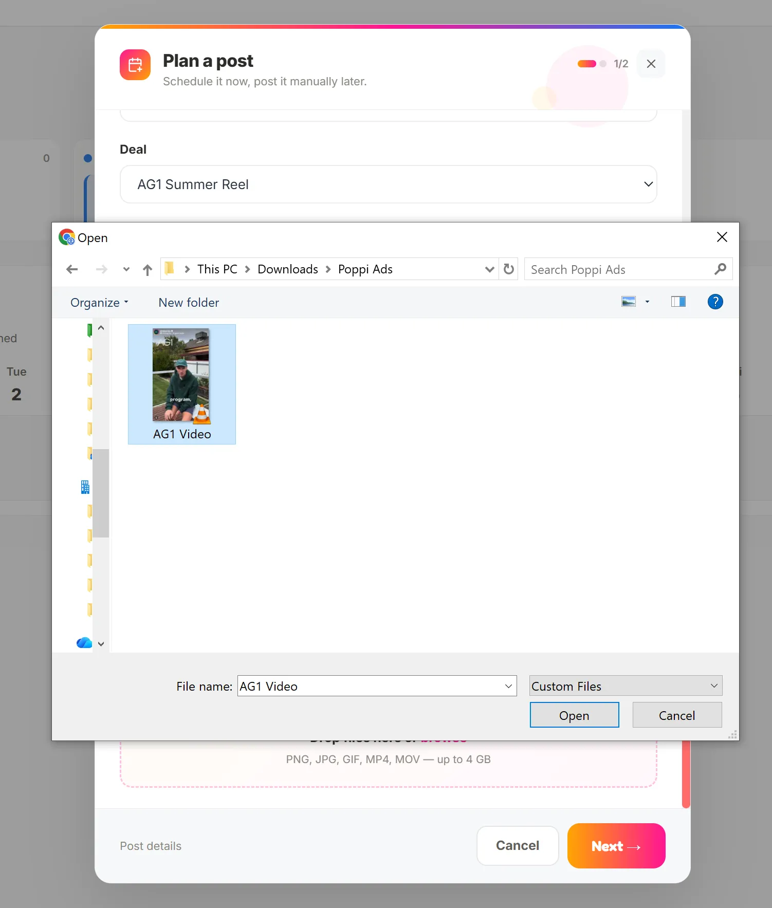 Add media form
